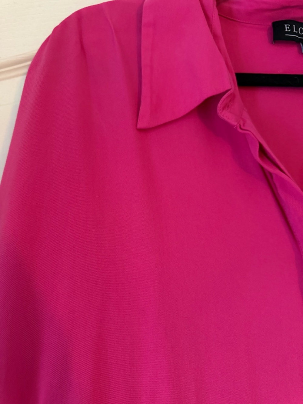 Eloquii Hot Pink Shirt Dress w/Keyhole Back - Picture 4 of 4